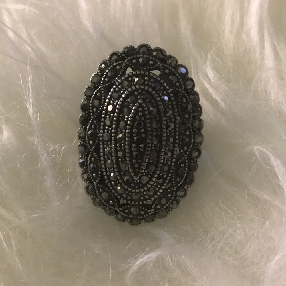 Premier black “diamond” ring size 8